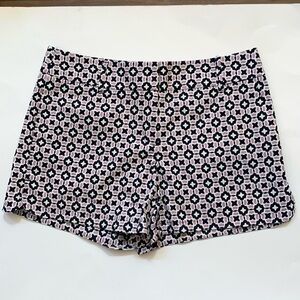 Ann Taylor Loft Purple Navy Floral Short Size 4